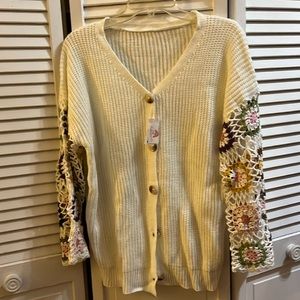 NWT Crochet Sweater